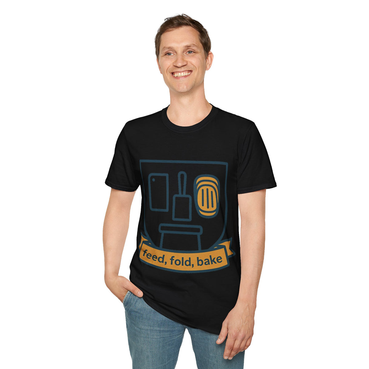 "Fresh Baked, In-House" Retro Bakery Shield Tee - Cute Pastry Baker Chef White T-Shirt - Trending Now - September 2026