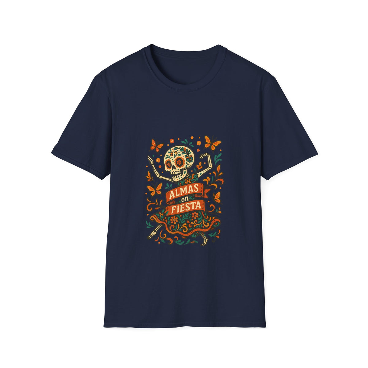 Day of the Dead Fiesta T-Shirt — Calavera Skull with 'Día de Fiesta' Design - Trending Now - October 2026