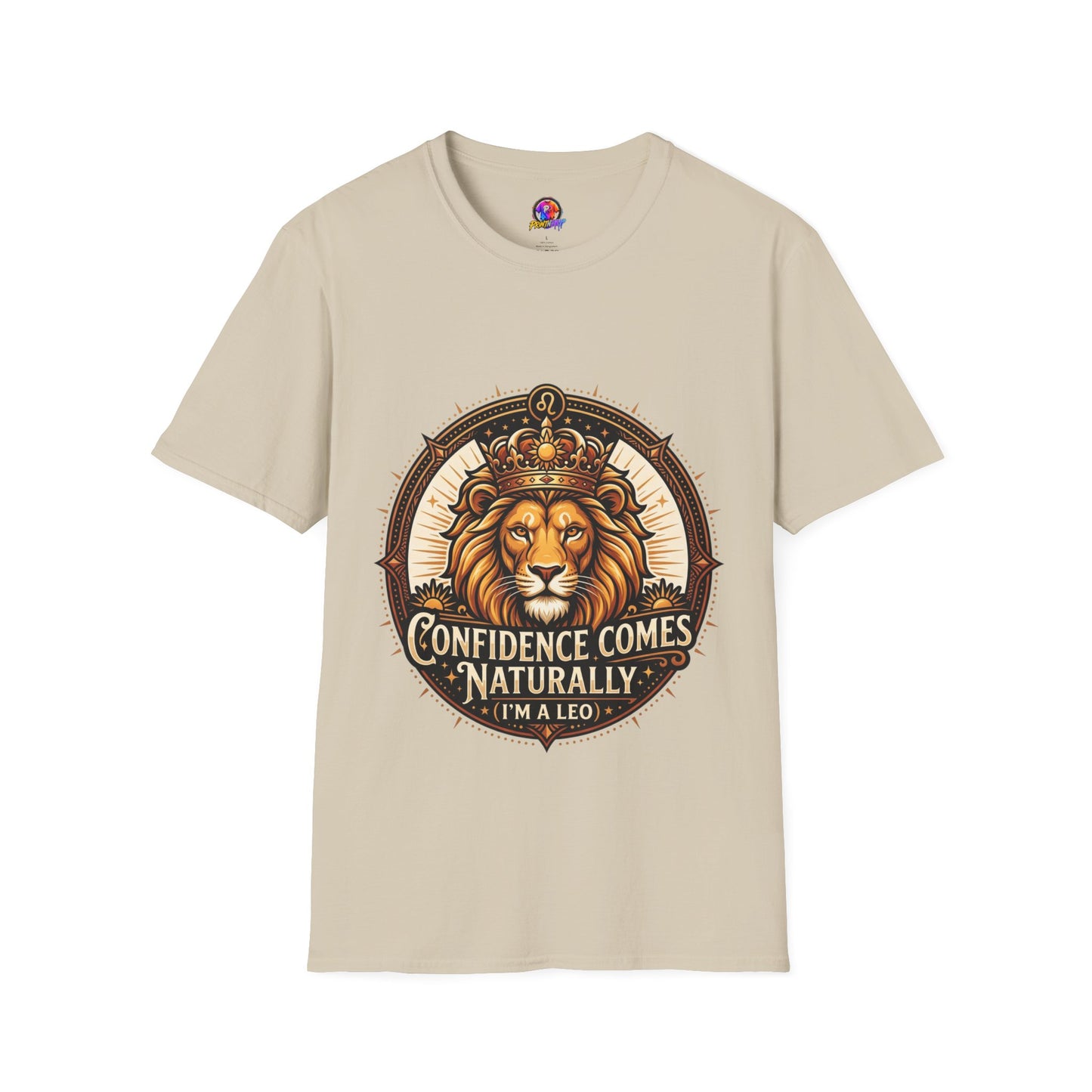 Leo Zodiac Lion T-Shirt — "Confidence Comes Naturally, I'm a Leo" Astrology Tee