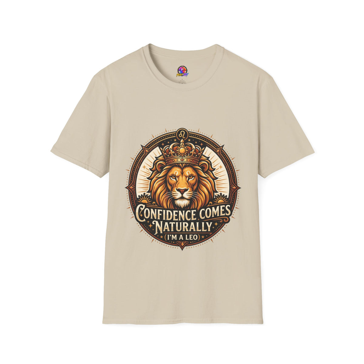 Leo Zodiac Lion T-Shirt — "Confidence Comes Naturally, I'm a Leo" Astrology Tee