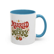 Christmas Married and Merry Christmas Coffee Mug — Holiday Accent Mug