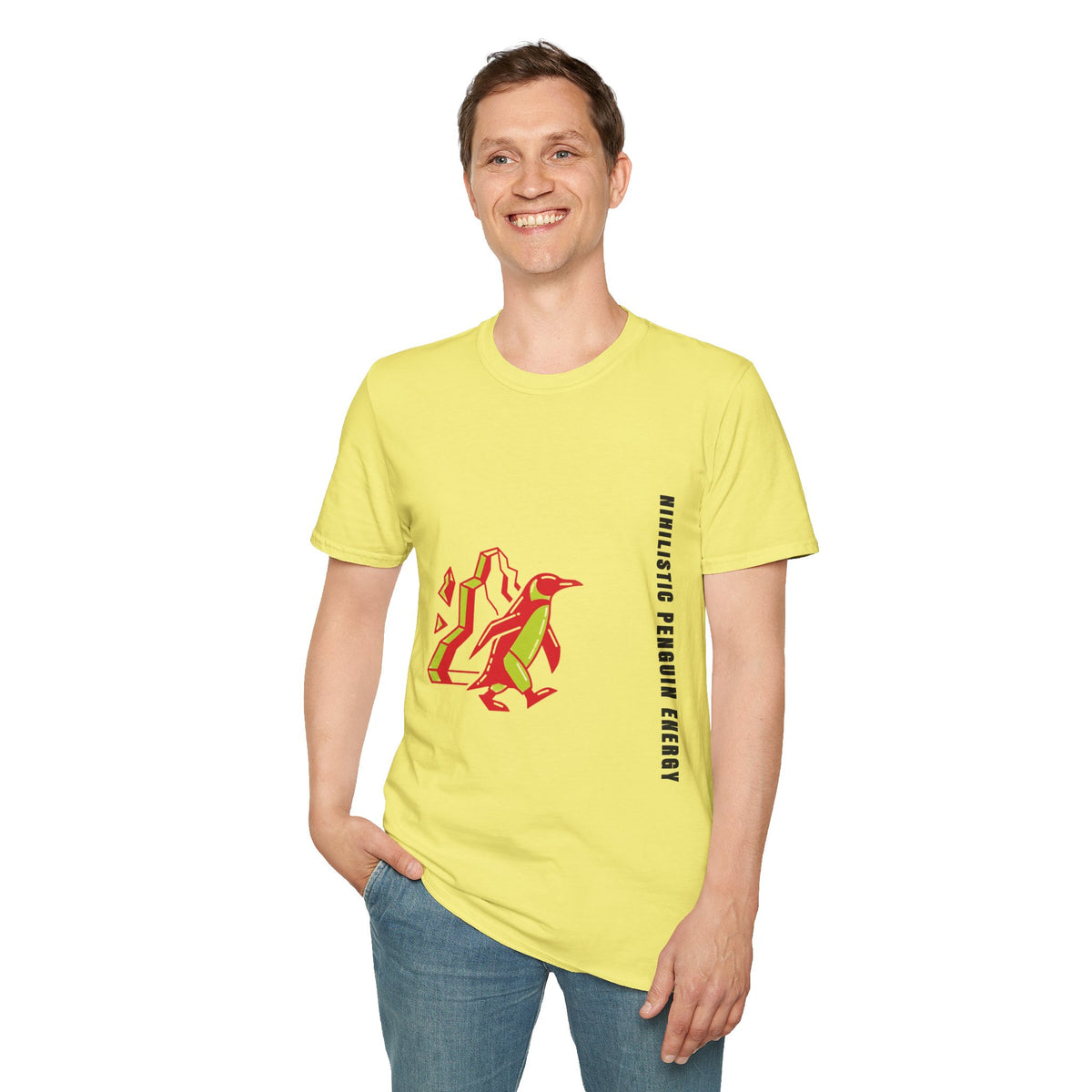 Penguin Mountains T-Shirt — Stylized Colorblock Penguin Graphic Tee - Trending Now - September 2026