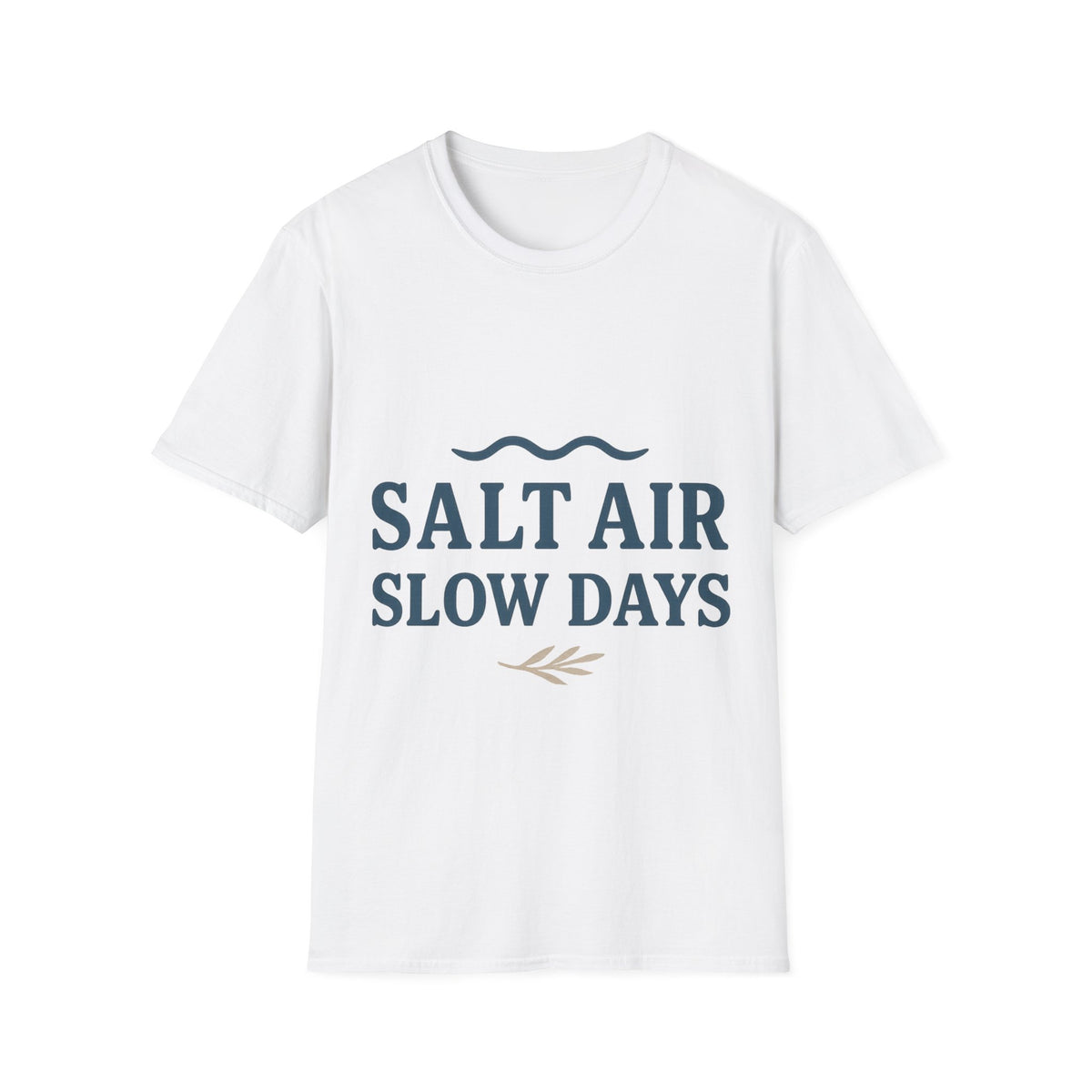 Minimalist Salt Air Slow Days Typographic Tee - Trending Now - September 2026