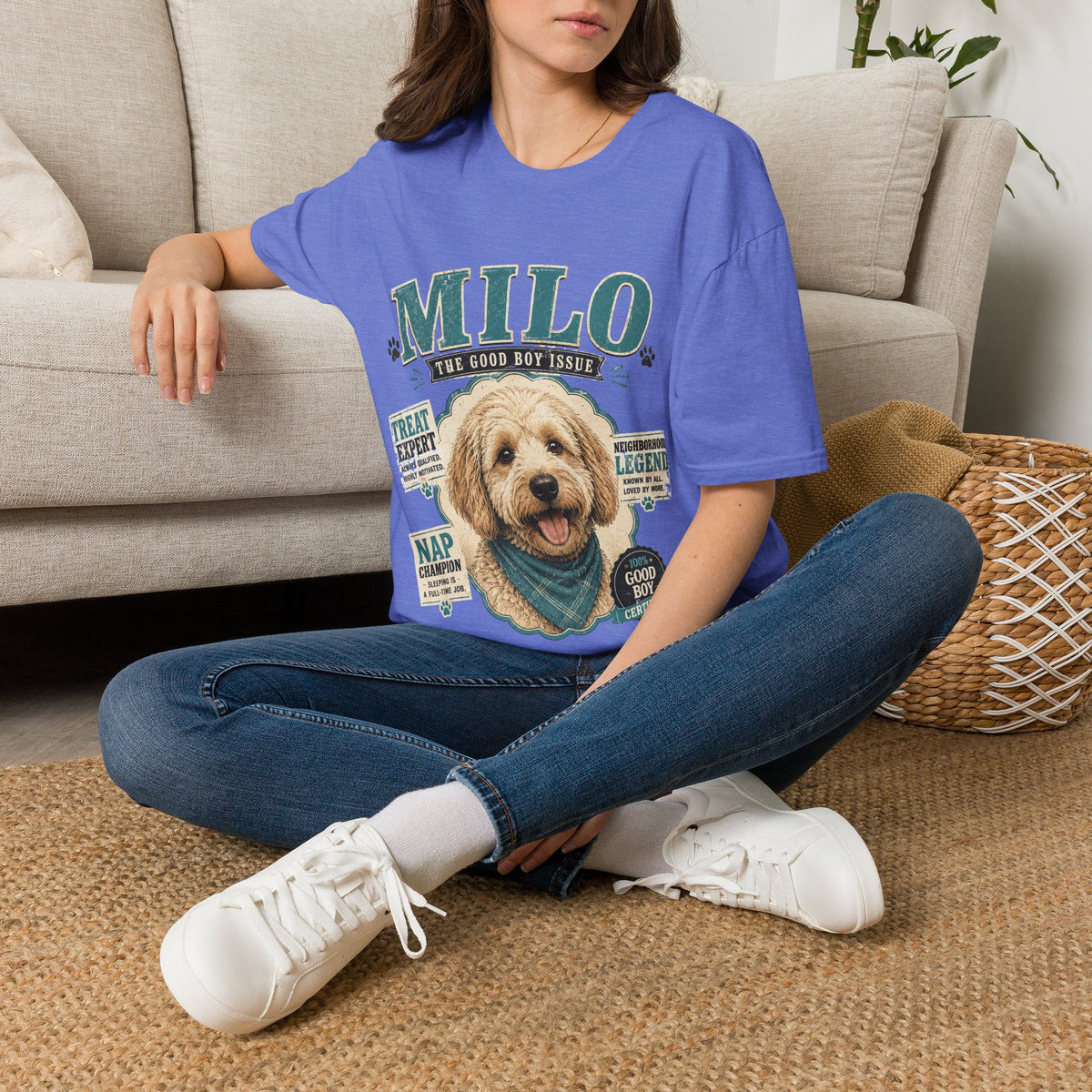 Milo "The Good Boy Issue" Dog Portrait T-Shirt