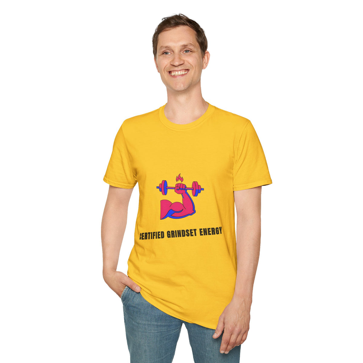 Certified Grindset Energy T-Shirt — Flame Dumbbell Fitness Tee - Trending Now - September 2026