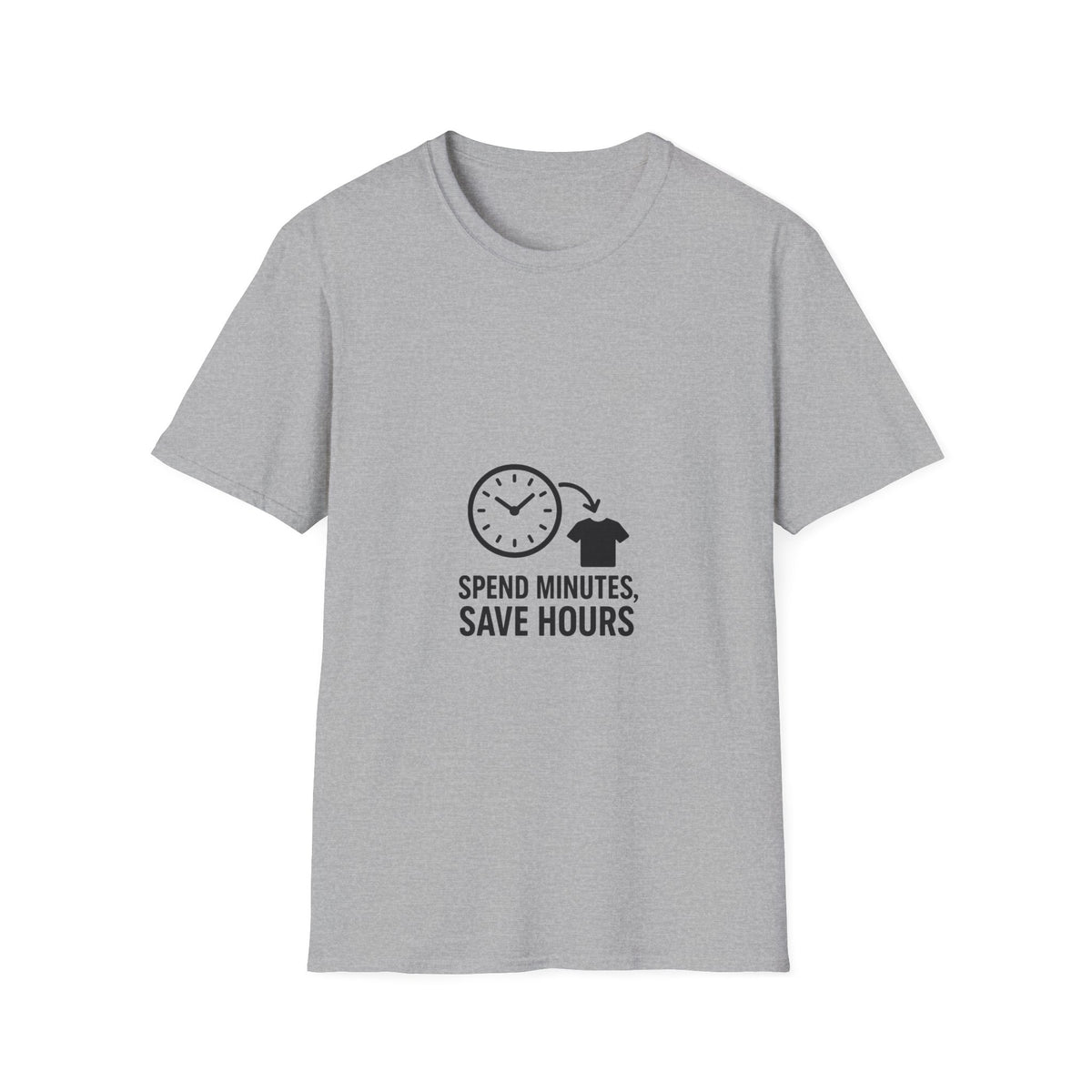 Save Time Minimalist T‑Shirt — “Spend Minutes Save Hours” Graphic Tee - Trending Now - October 2026