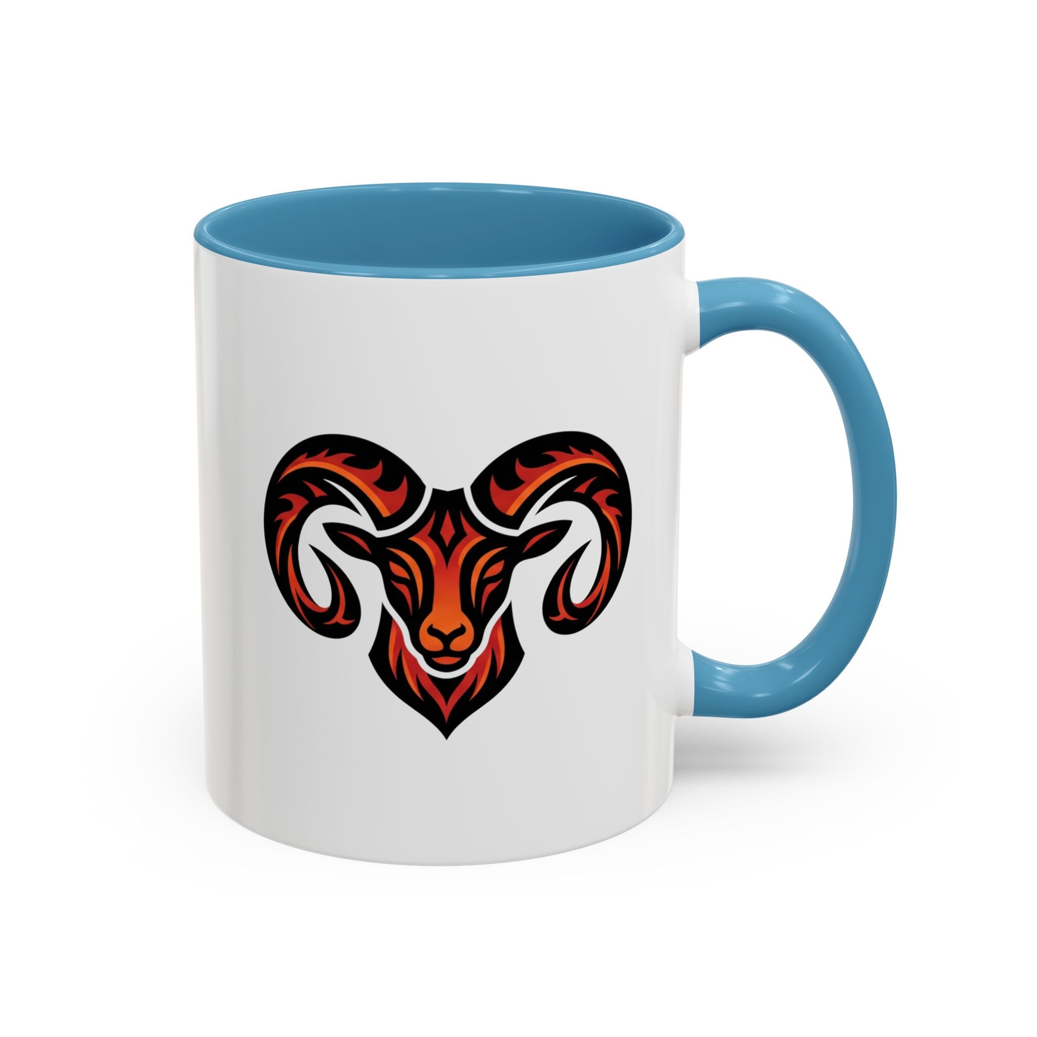Ram Head Coffee Mug — Bold Tribal Goat Design Accent Mug