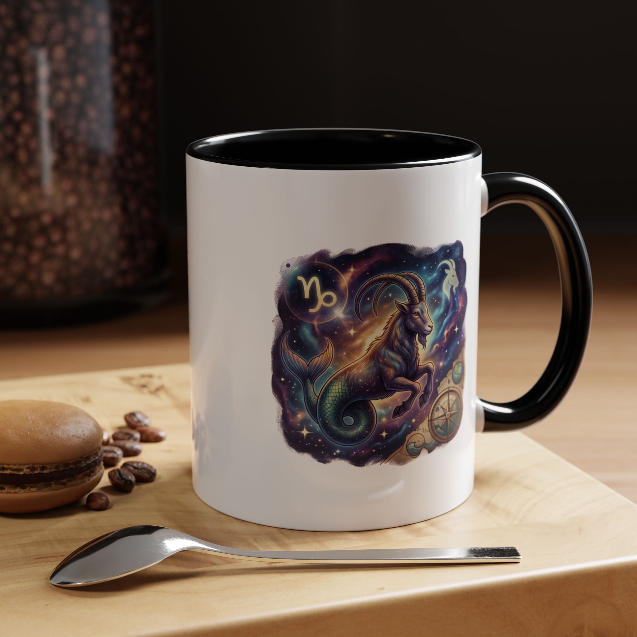 Capricorn Zodiac Coffee Mug — Celestial Goat Astrology Accent Mug