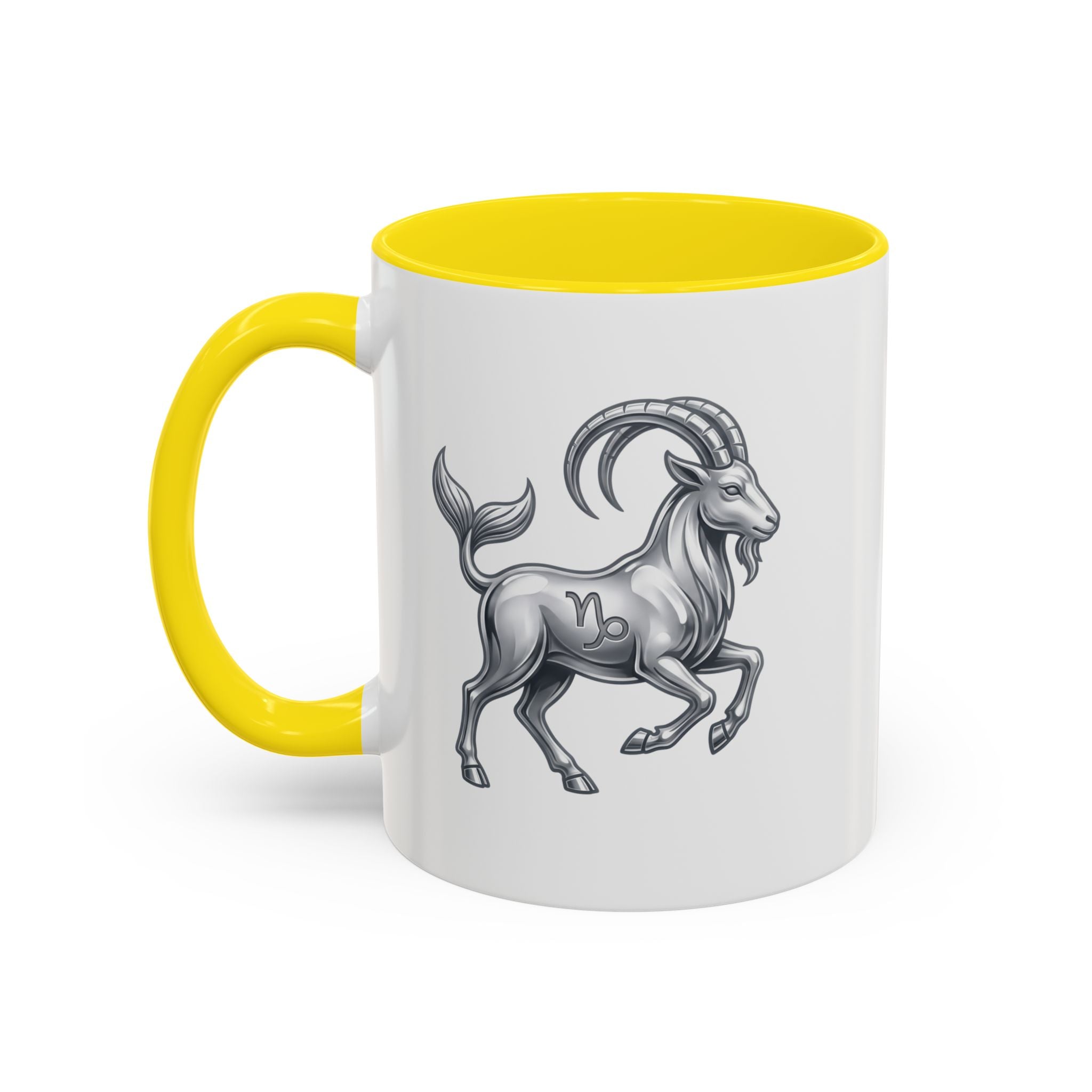 Capricorn Zodiac Accent Coffee Mug — Capricorn Goat Horoscope Gift