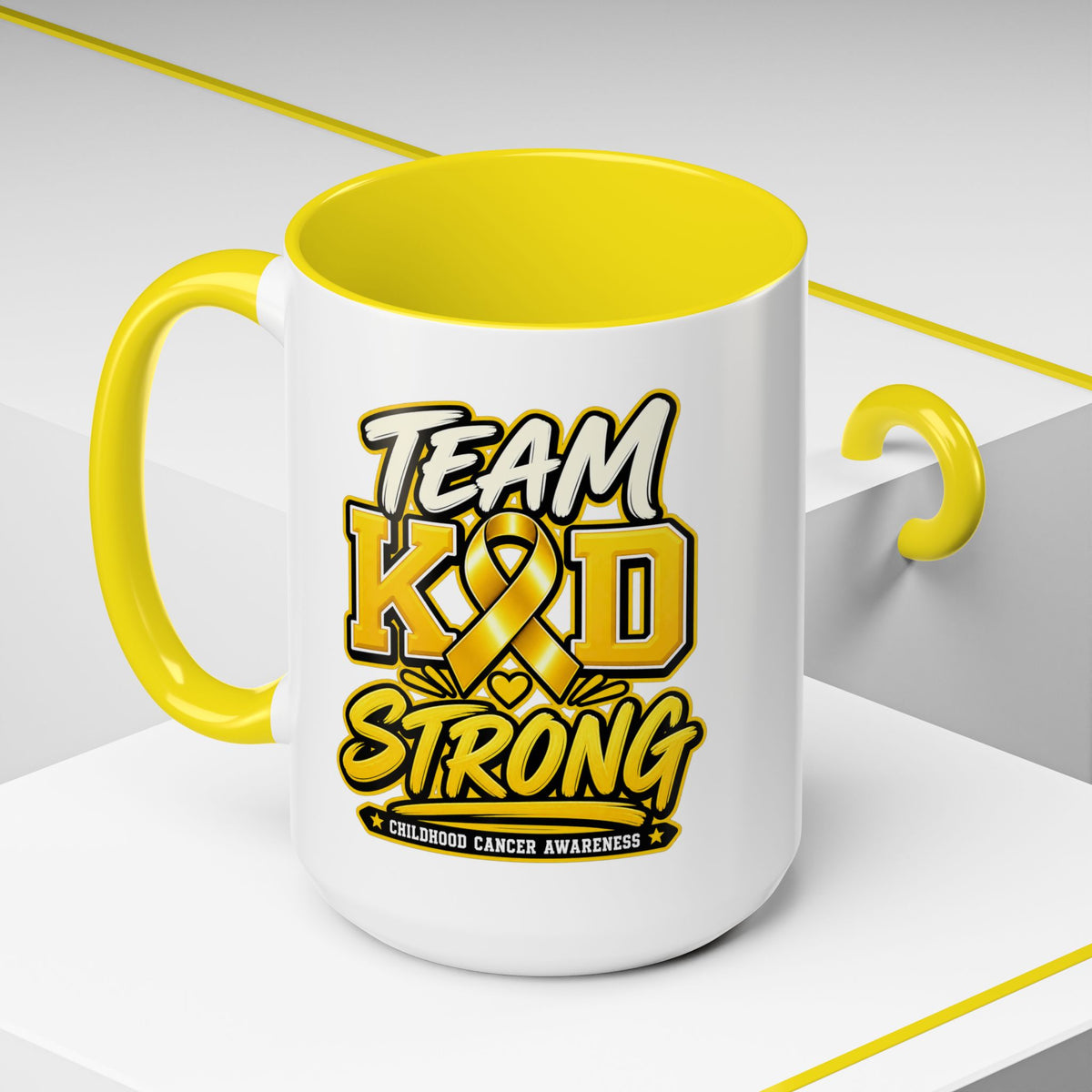 Team KID Strong Childhood Cancer Awareness Coffee Mug