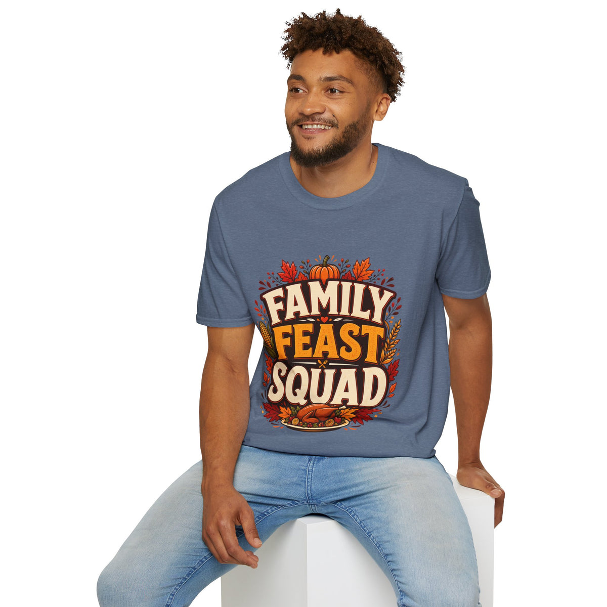 Thanksgiving T-Shirt Family Feast Squad T-Shirt — Thanksgiving Fall Harvest Tee