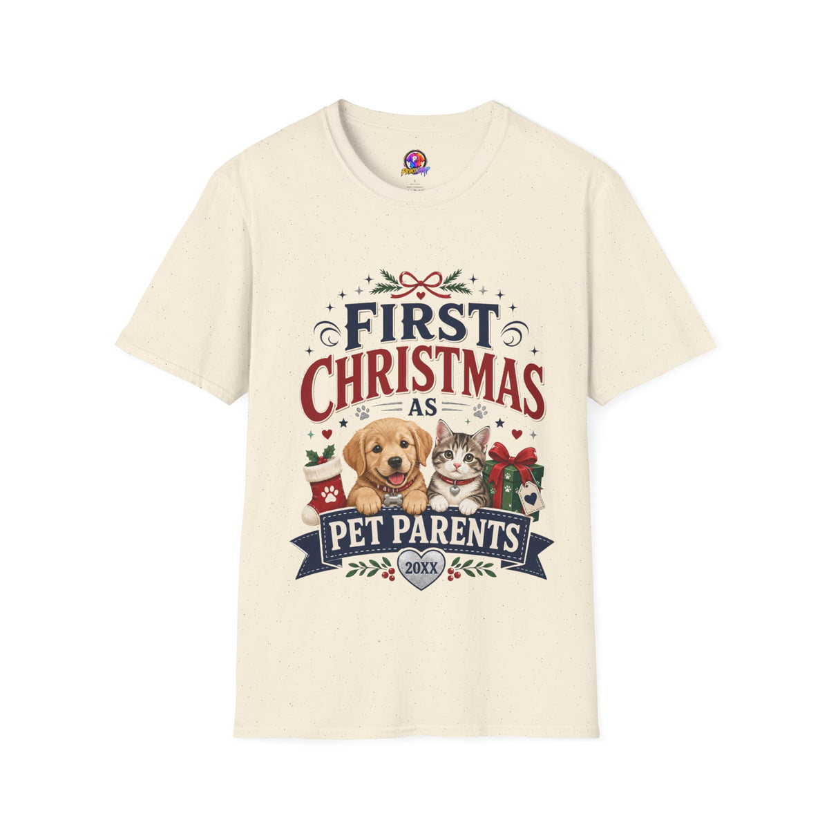 T-Shirt — "First Christmas as Pet Parents" Holiday Tee