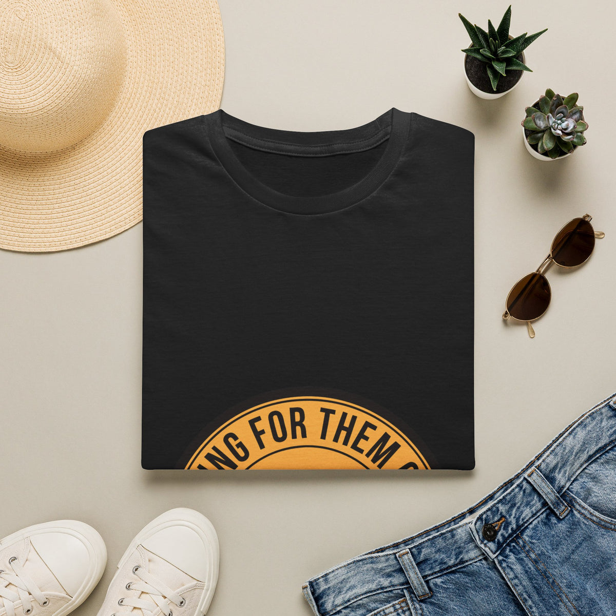"Waiting For Them Gains" Barbell Crest Tee | Vintage Gym Graphic T-Shirt - Trending Now - September 2026