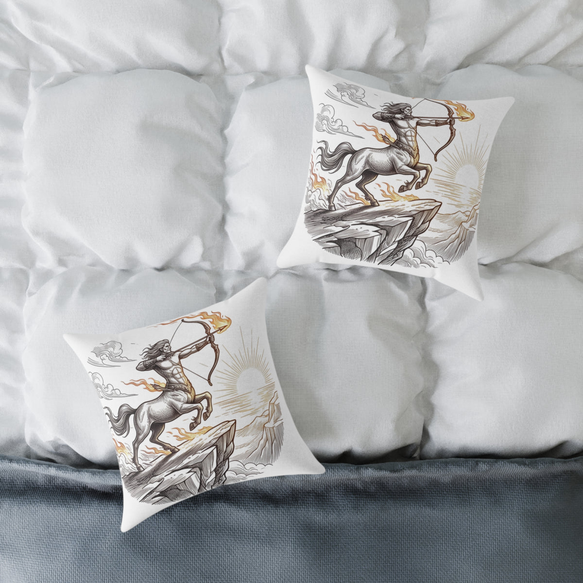 Astrological Sagittarius Zodiac Square Poly Canvas Pillow