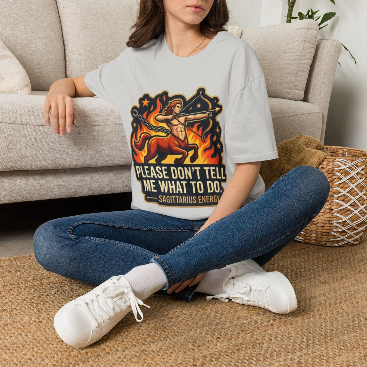 Sagittarius Archer T-Shirt — "Please Don't Tell Me What To Do" Zodiac Graphic