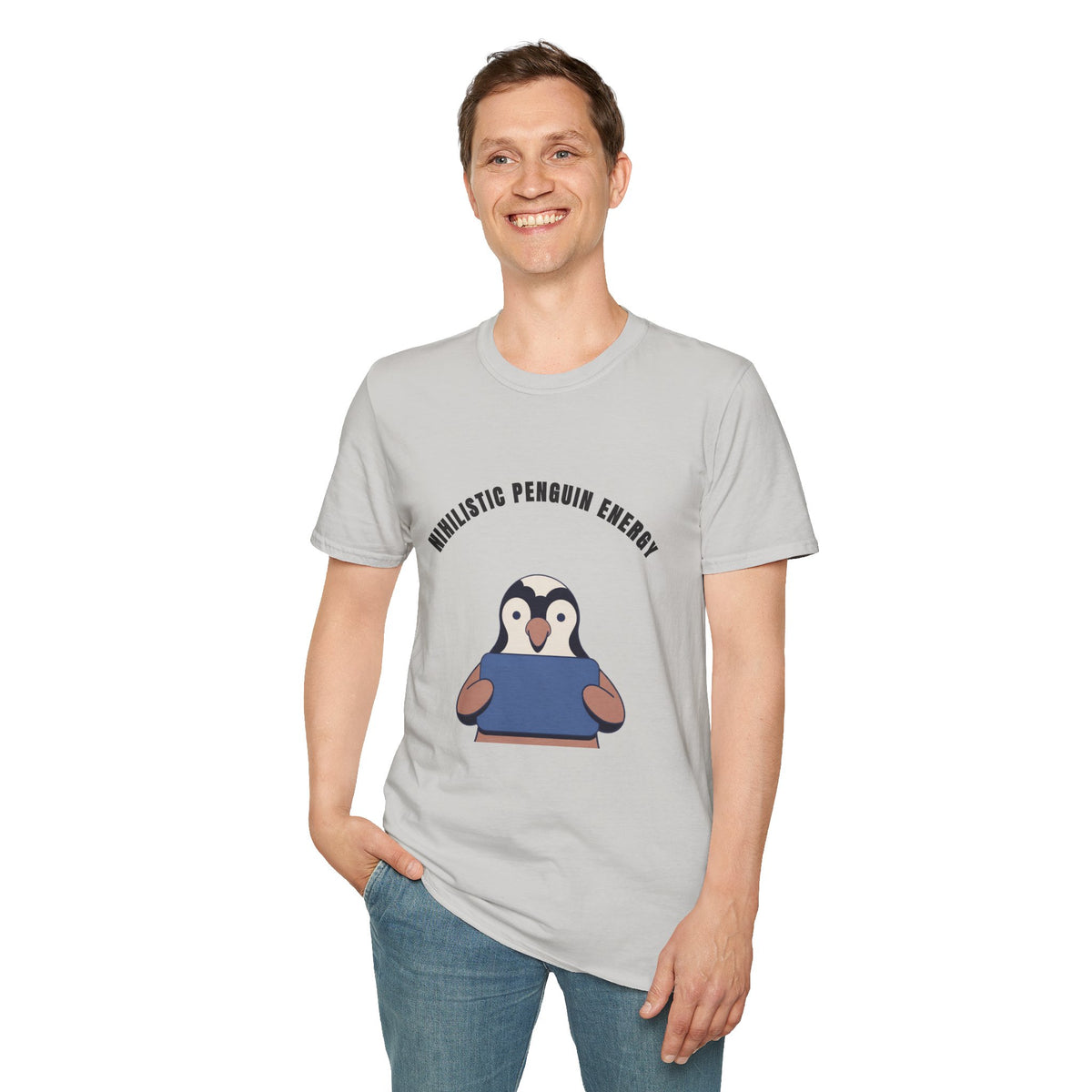 Nihilistic Penguin Energy T-Shirt — Cute Sarcastic Graphic Tee - Trending Now - September 2026