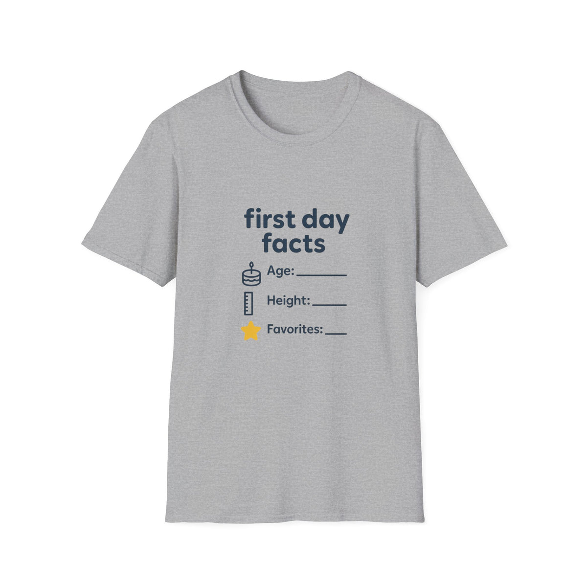 T-Shirt — "First Day Facts" Casual Graphic Tee for Students & Teachers - Trending Now - August 2026