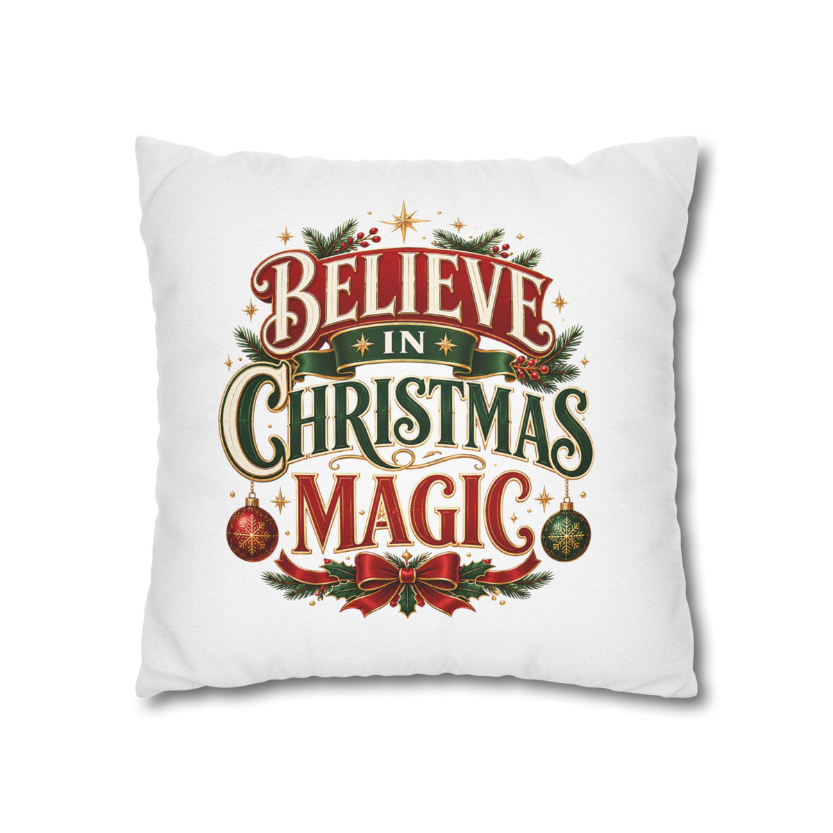 Christmas Pillowcase Believe in Christmas Magic Pillow
