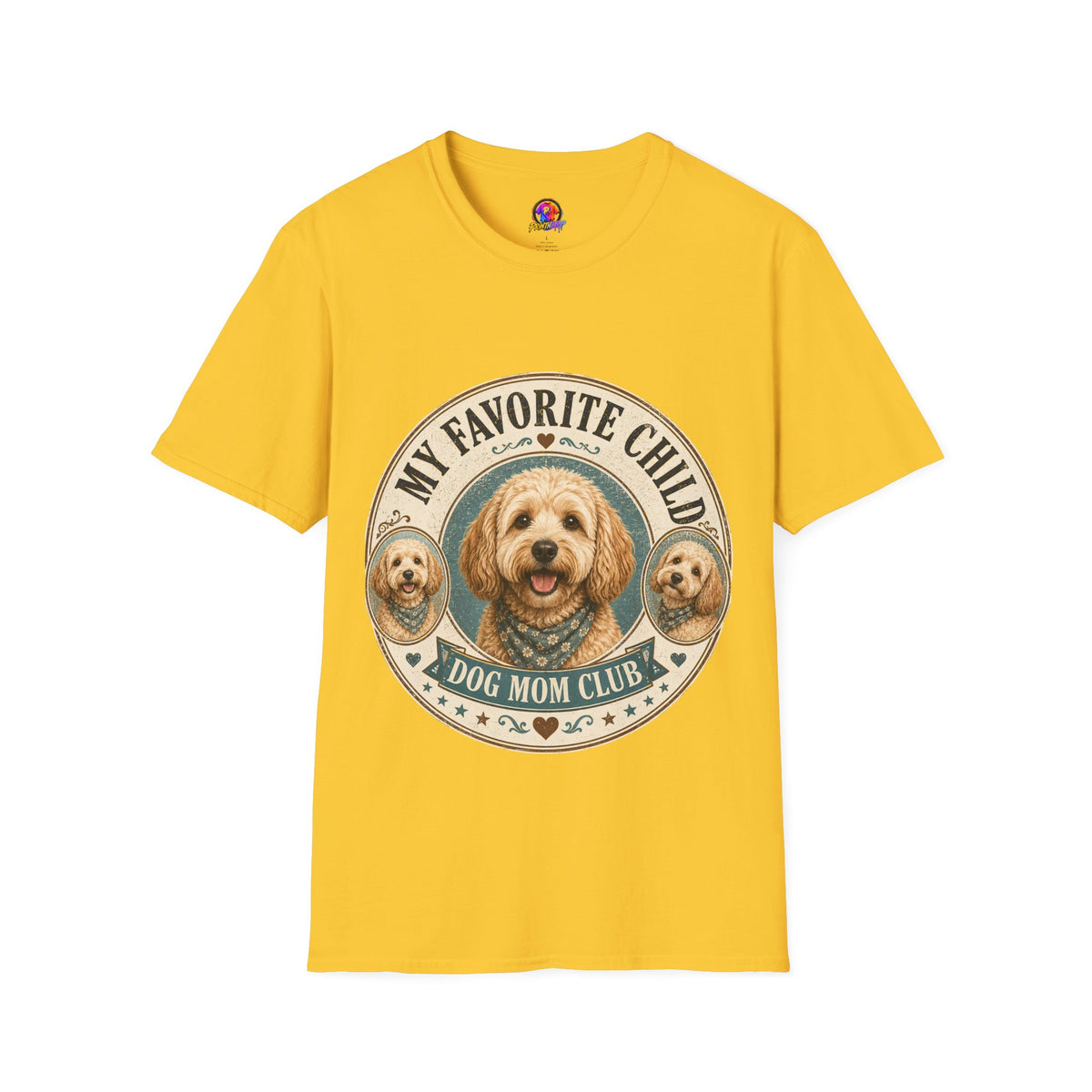 Dog Mom T-Shirt — "My Favorite Child" Cute Goldendoodle Graphic Tee