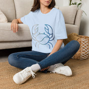 Crab Graphic T-Shirt — Coastal Blue Minimalist Beach Tee