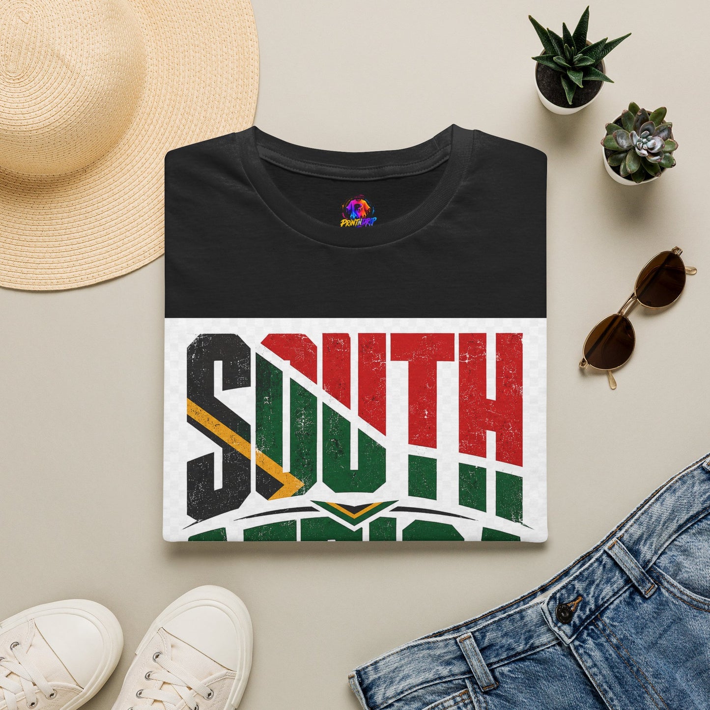South Africa Soccer T-Shirt — Vintage Flag Football Fan Tee