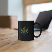 Virgo Zodiac Mug Golden Wheat Black Mug — Rustic Farmhouse Coffee Cup