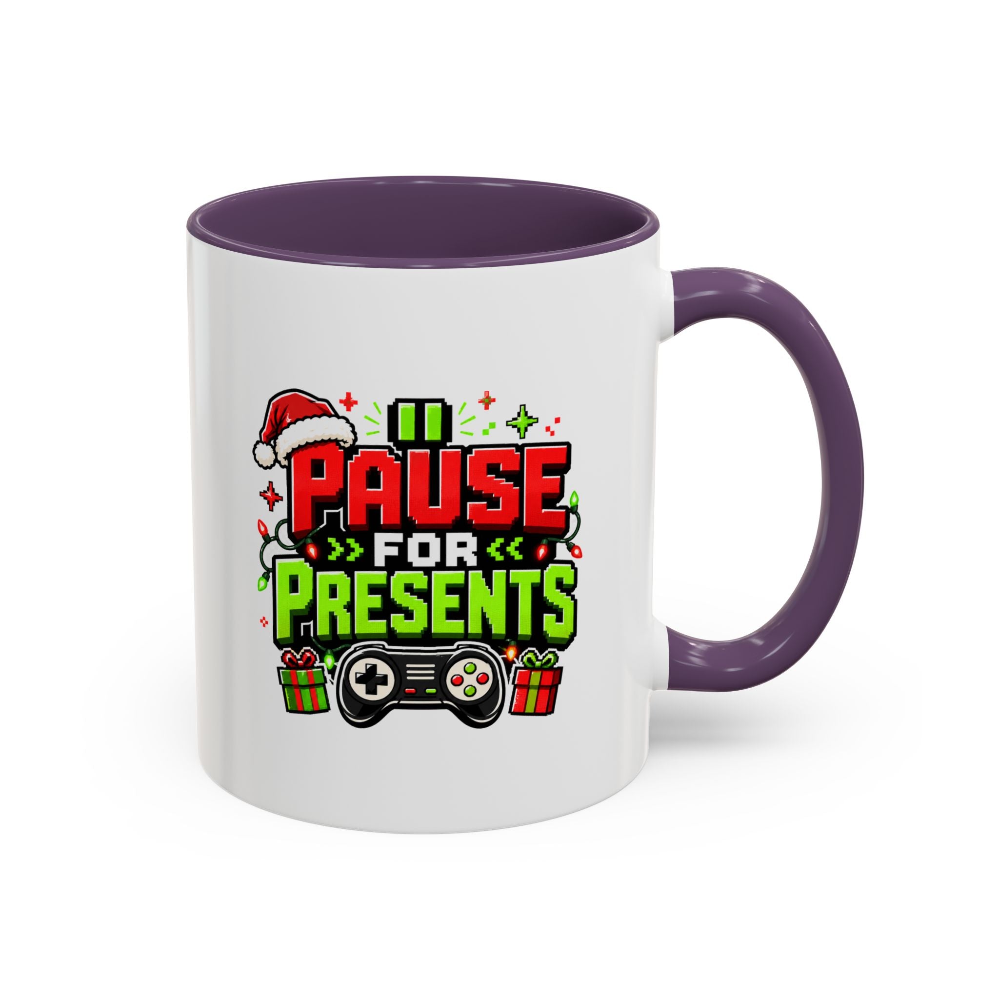 Modern Day Christmas Pause for Presents Christmas Gamer Coffee Mug
