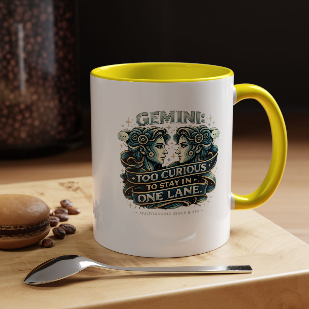 Zodiac Gemini Accent Coffee Mug