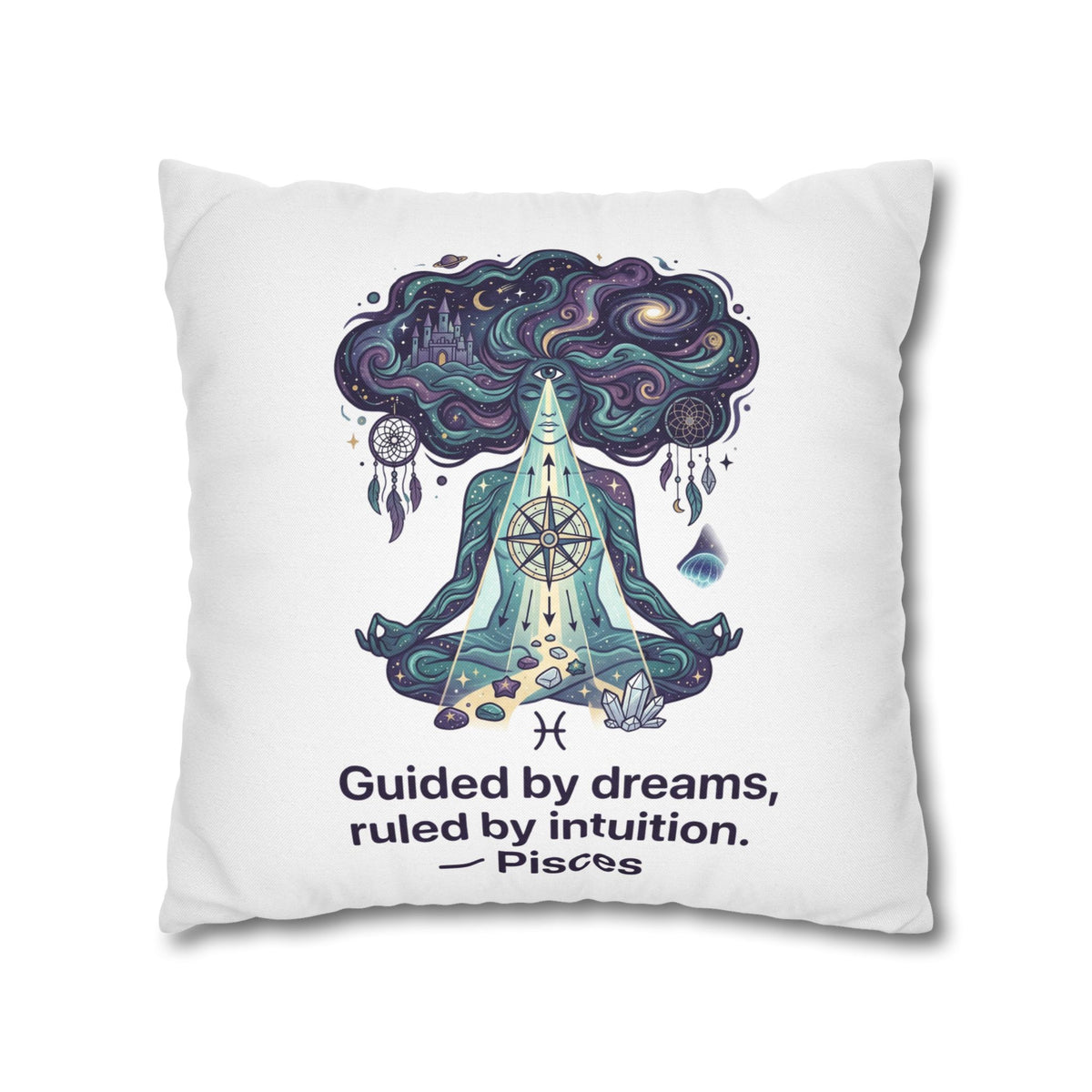 Pisces Meditation Pillowcase — "Guided by dreams, ruled by intuition"