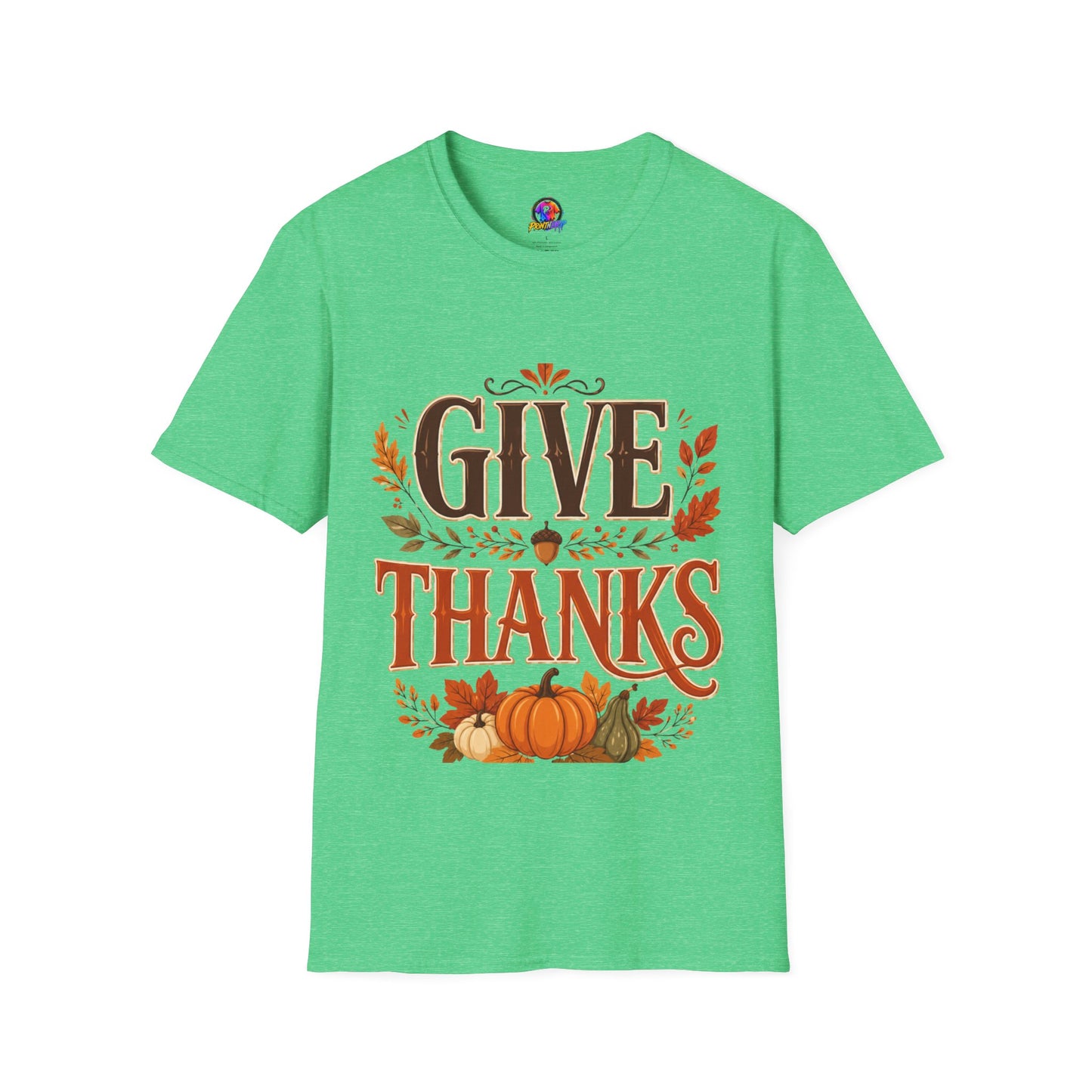 Give Thanks T-Shirt — Autumn Thanksgiving Graphic Tee