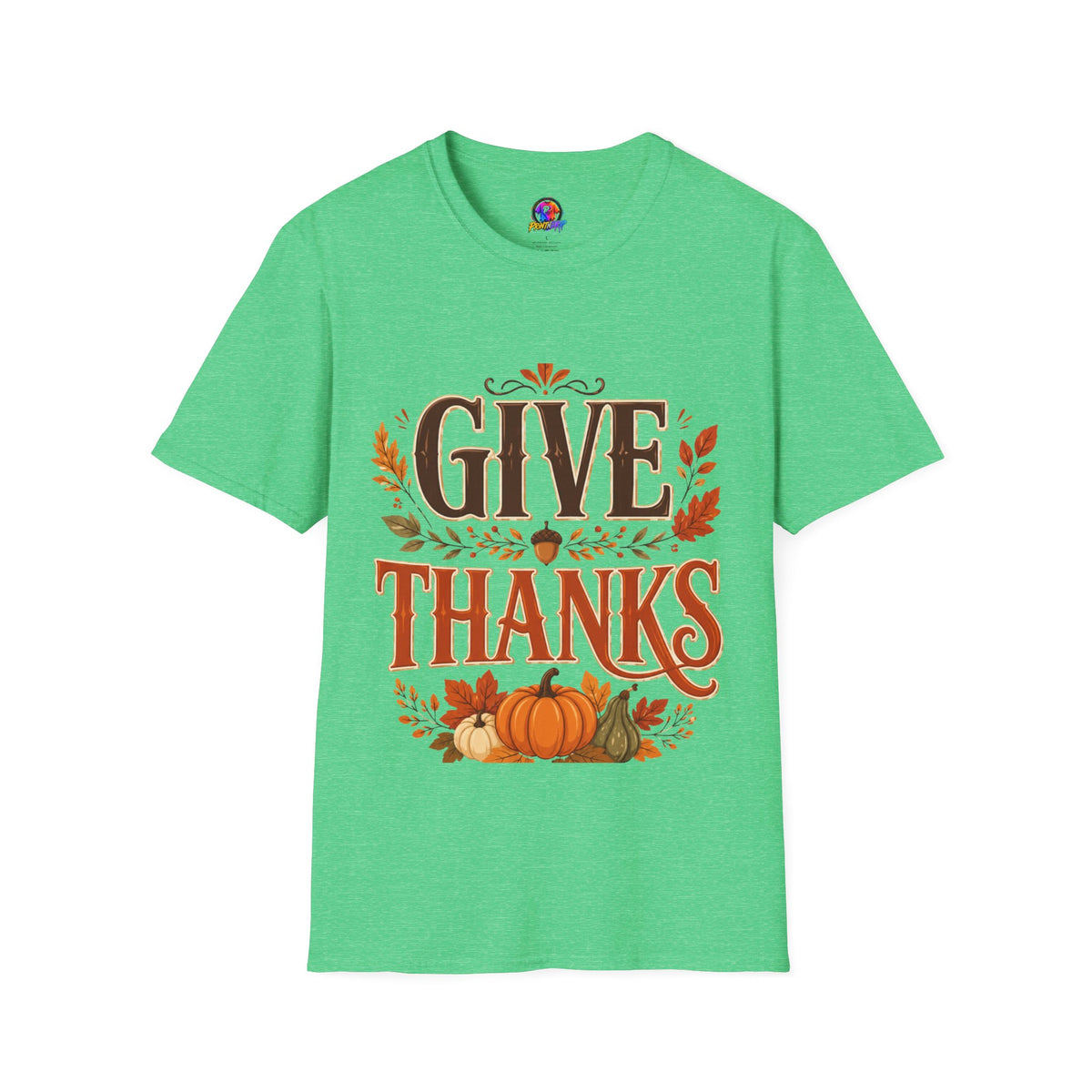 Thanksgiving T-Shirt Give Thanks T-Shirt — Autumn Thanksgiving Graphic Tee