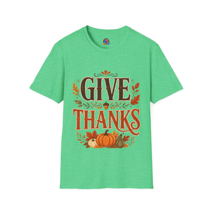Give Thanks T-Shirt — Autumn Thanksgiving Graphic Tee