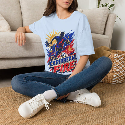 Haiti Soccer T-Shirt — Caribbean Fire Graphic Tee