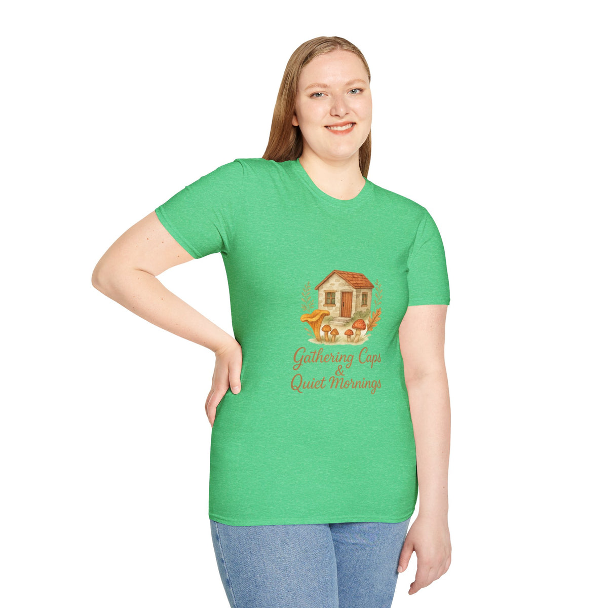 Cozy Cottage Graphic T-Shirt — 'Gathering Days, Quiet Mornings' - Trending Now - October 2026