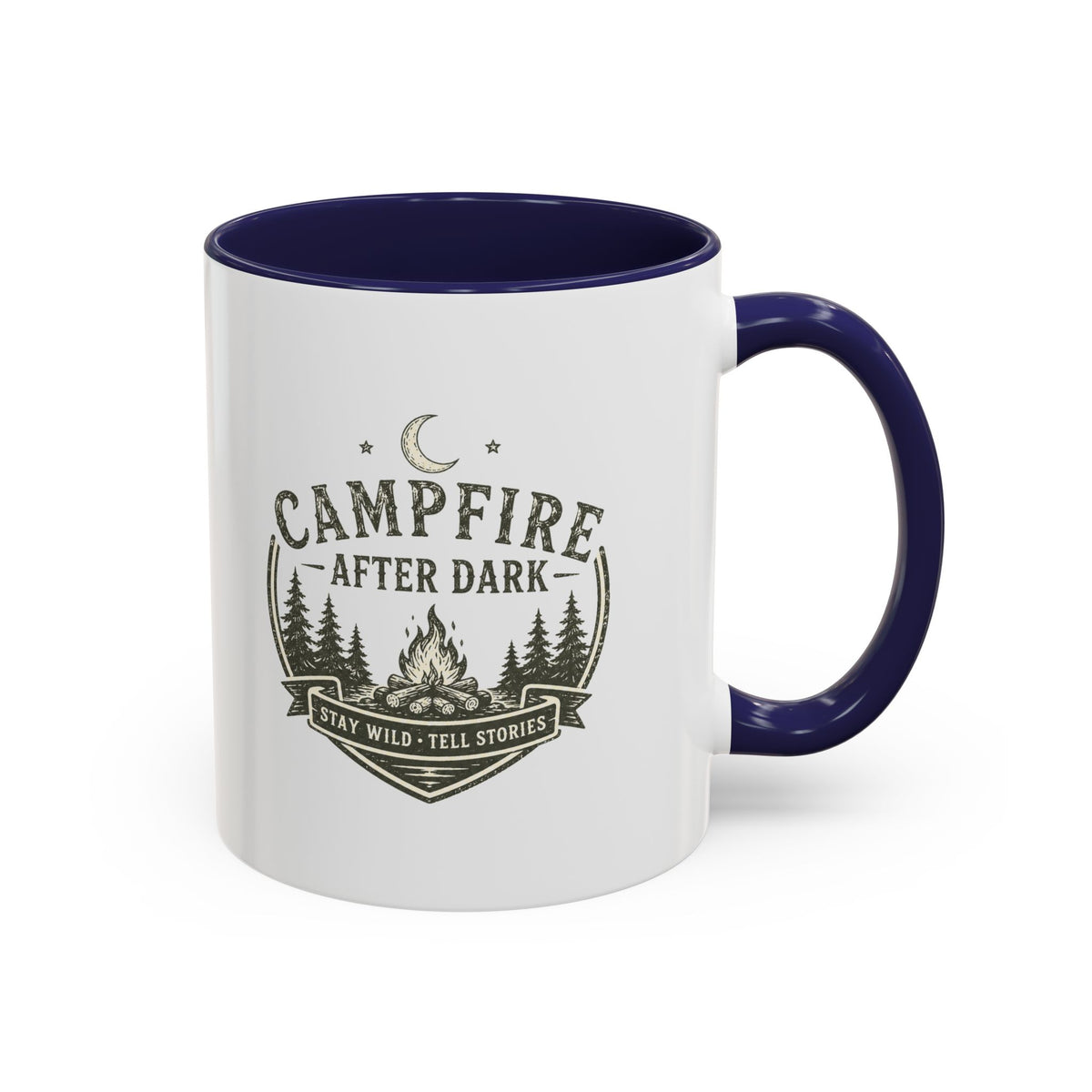 Milo Bailey Dog Dad Mom Campfire Coffee Mug – “Campfire After Dark” Rustic Camping  Accent Mug
