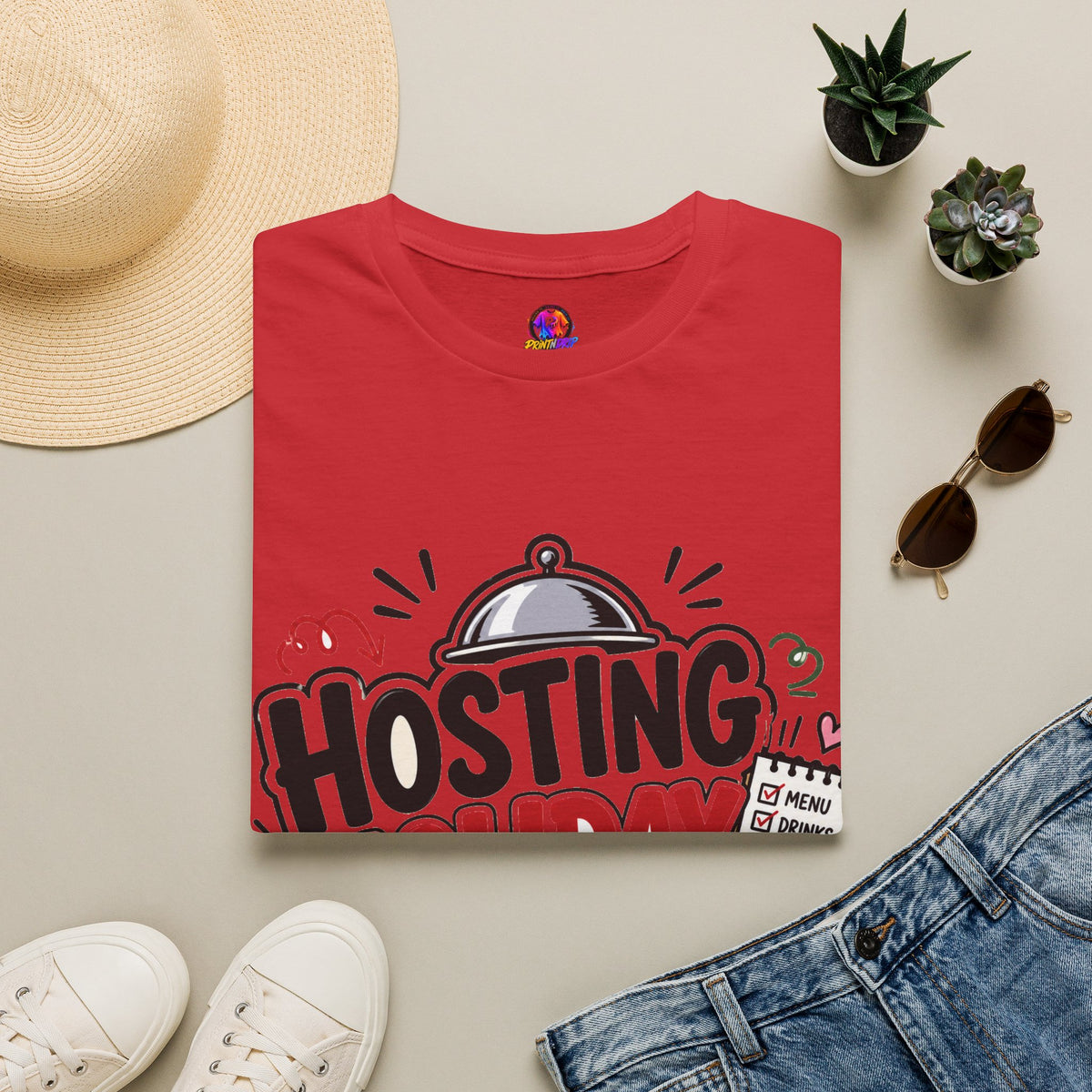 Hosting Holiday Chaos T-Shirt — Funny Christmas Party Host Tee