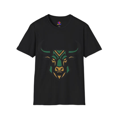 Bull Head Graphic T-Shirt — Tribal Geometric Rodeo Tee