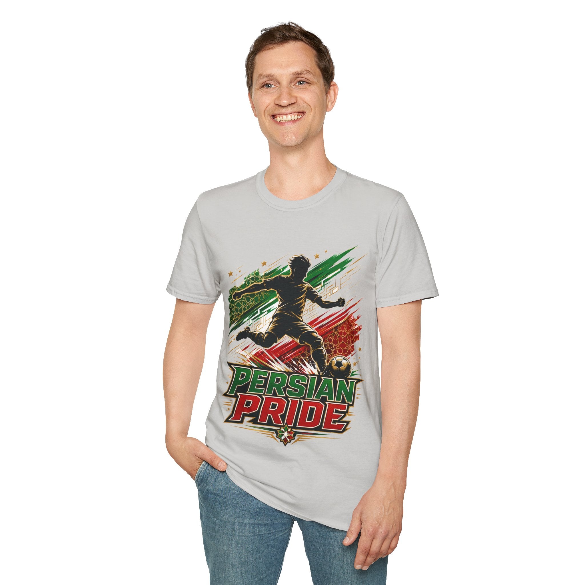 Iran Persian Pride Soccer Tee — Iranian Football Fan T-Shirt
