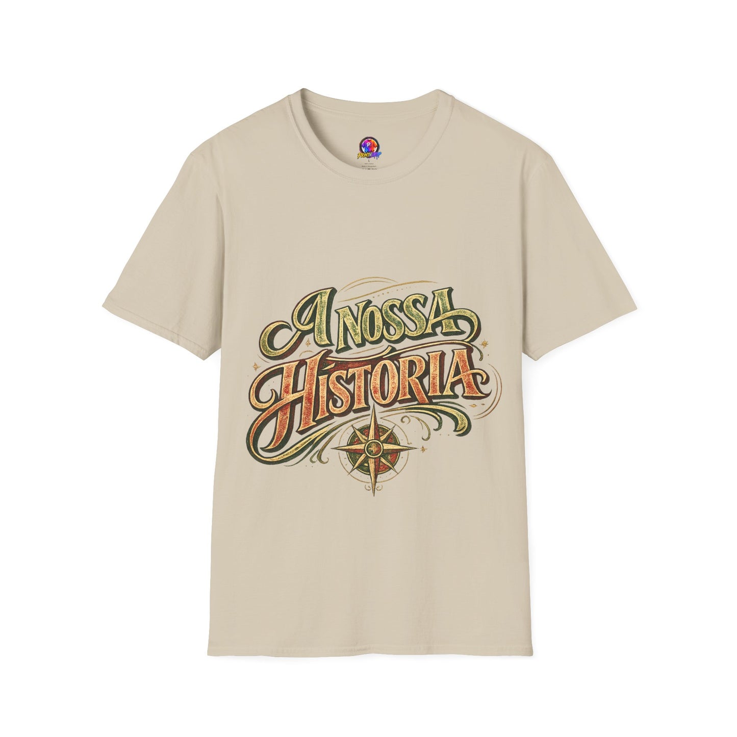 Portugal T-Shirt — "A Nossa História" Vintage Compass Graphic Tee