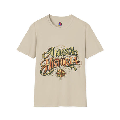 Portugal T-Shirt — "A Nossa História" Vintage Compass Graphic Tee