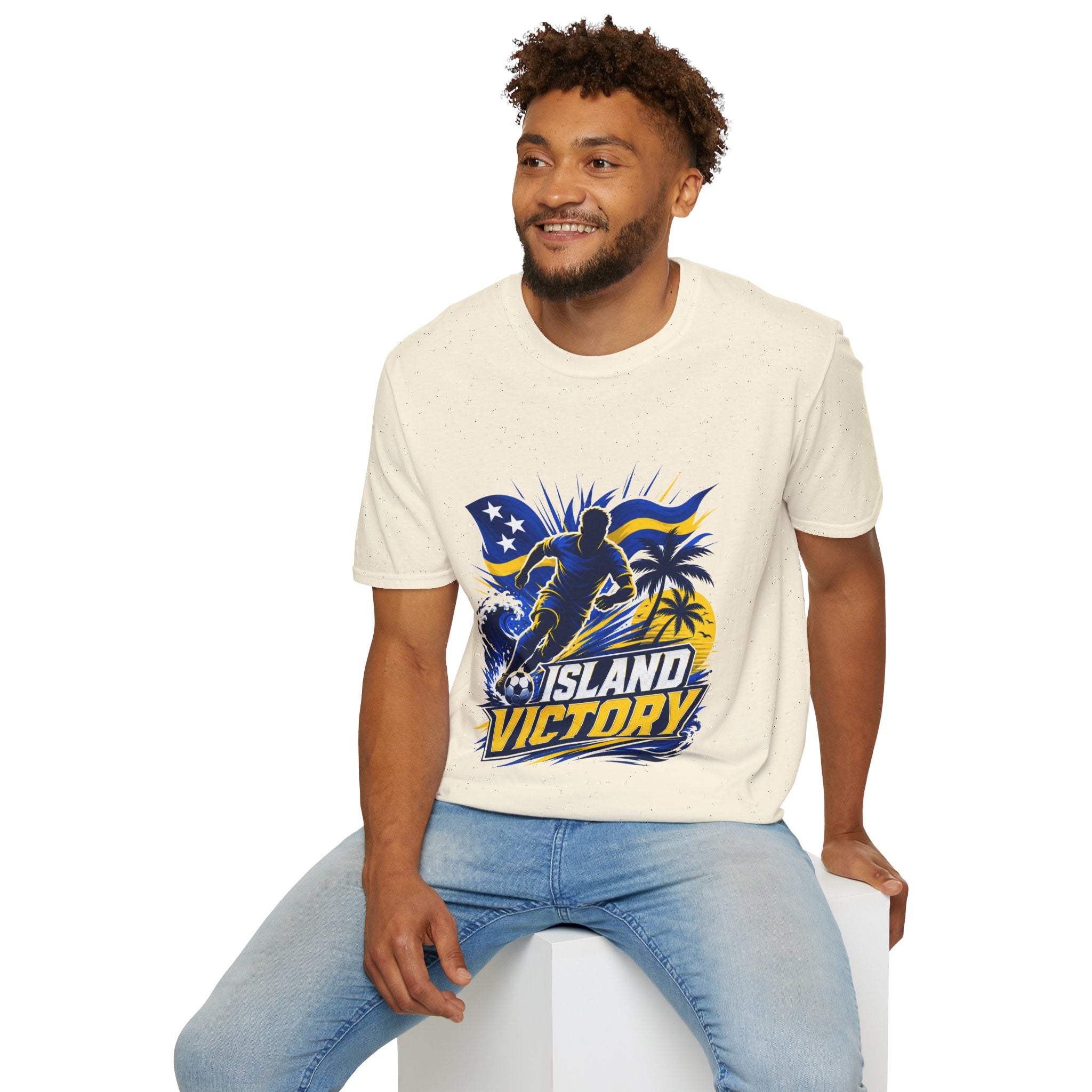 Curacao Island Victory T-Shirt — Tropical Surf Soccer Graphic Tee