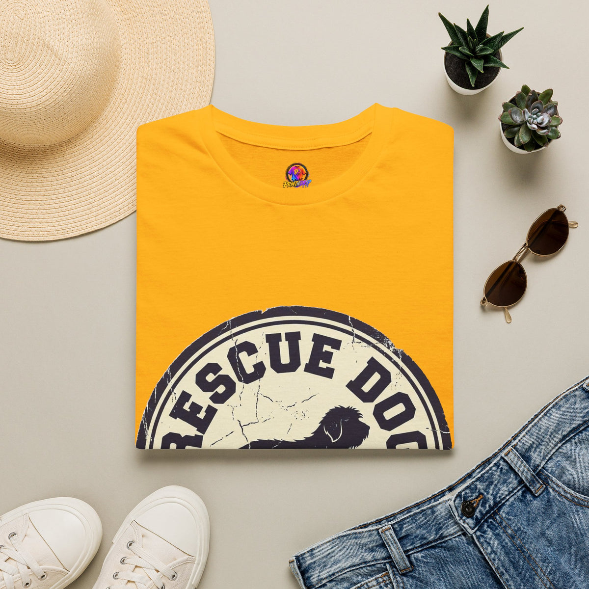 Rescue Dog Dad T-Shirt – Vintage Shelter Pup Support Tee