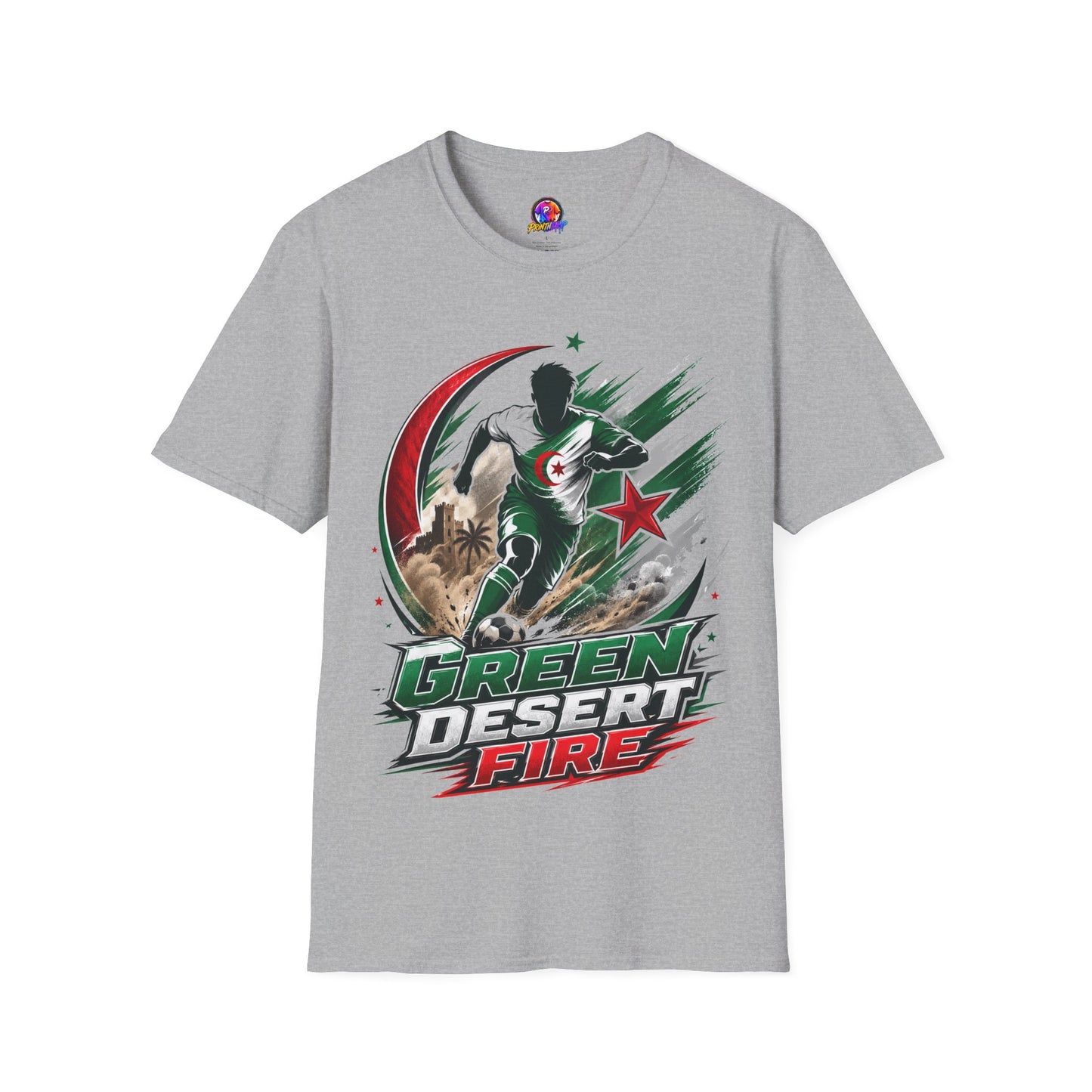 Algeria Football Fan Tee — "Green Desert Fire" Soccer Shirt