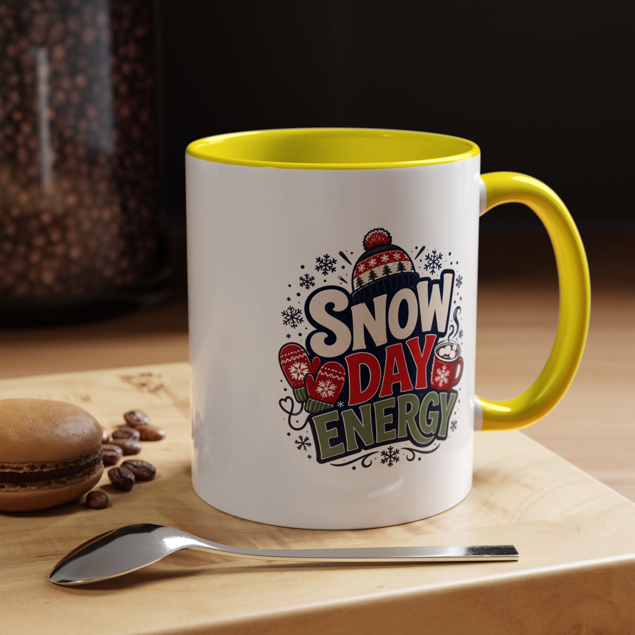 Snow Day Energy Coffee Mug — Winter Hot Cocoa Holiday Drinkware