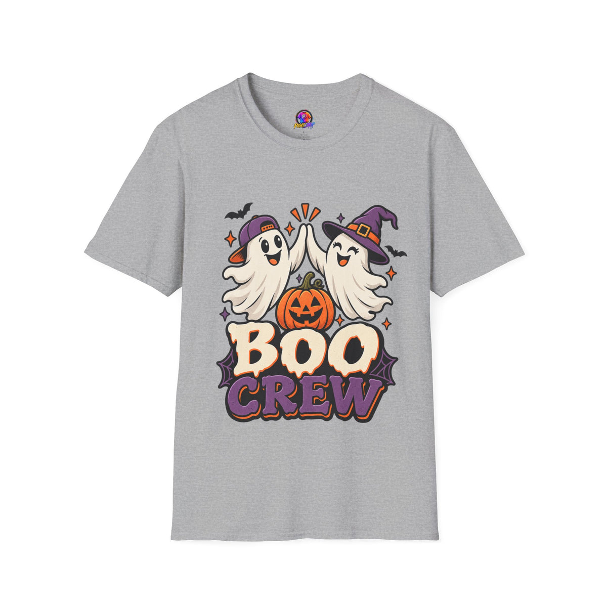 Boo Crew Halloween T-Shirt — Cute Ghosts & Pumpkin Graphic