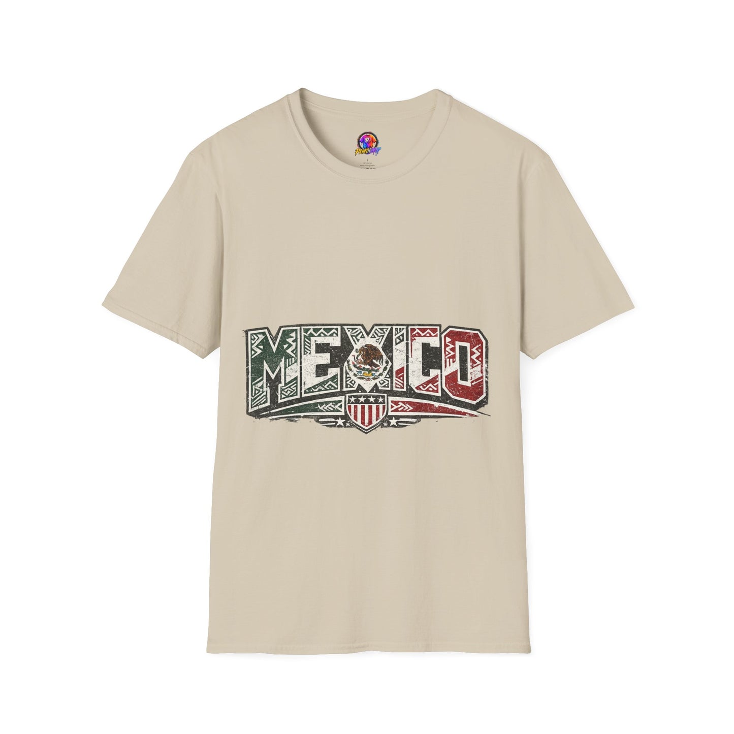 Mexico Pride Graphic T-Shirt — Retro Mexican Flag Design