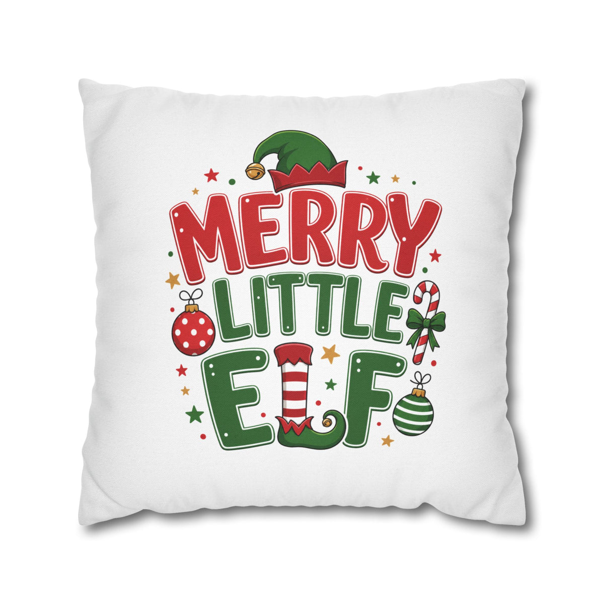 Christmas Pillowcase Merry Little Elf Christmas Pillowcase