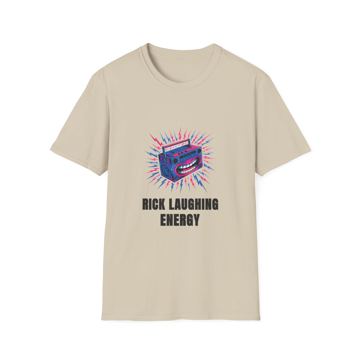 Rick Laughing Energy T-Shirt — Funny Retro Boombox Graphic Tee - Trending Now - August 2026
