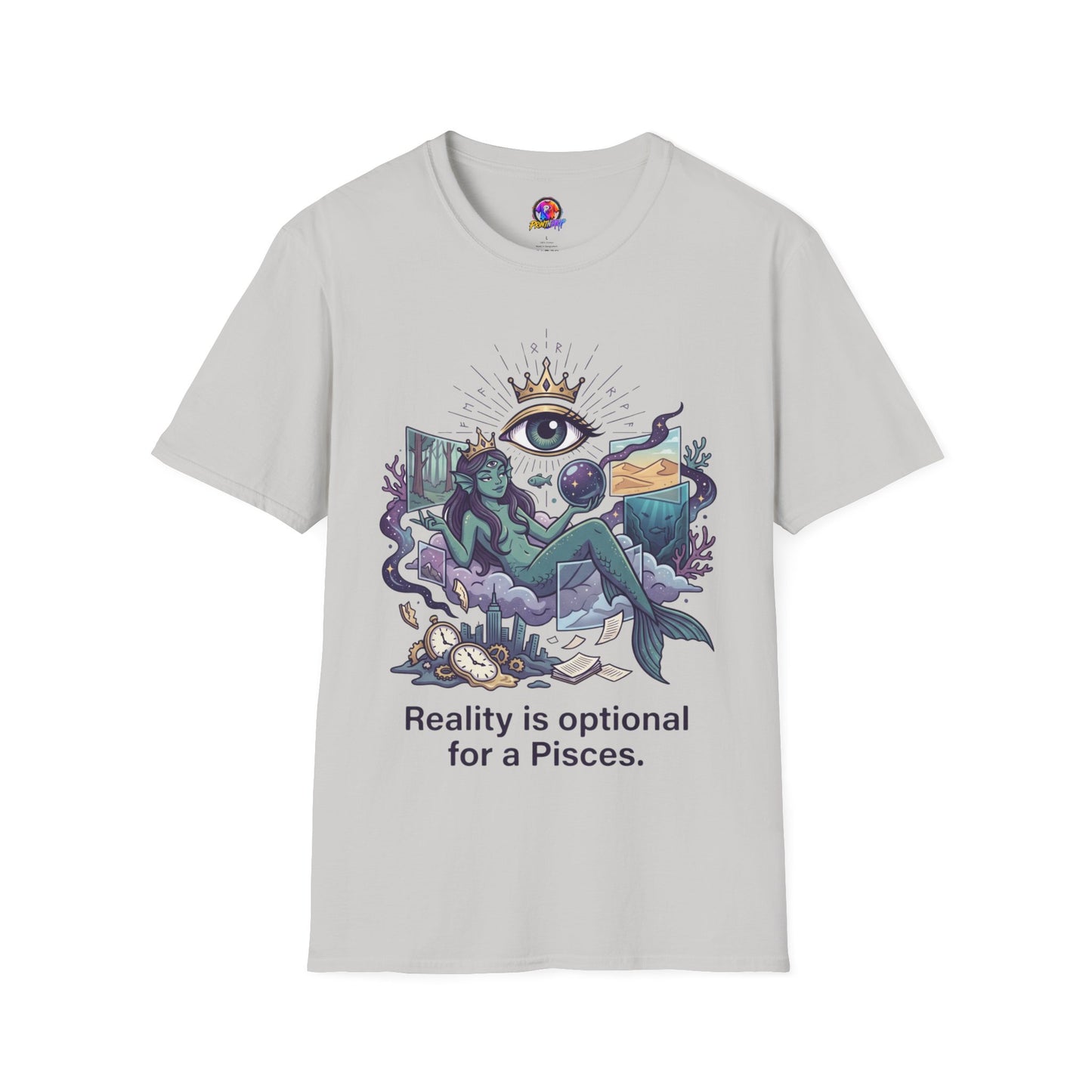 Pisces Mystic Tee — "Reality is optional for a Pisces" Astrological Graphic T-Shirt