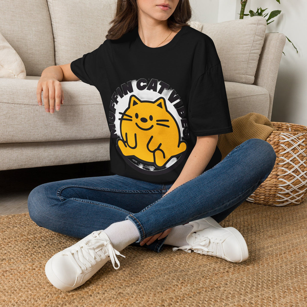 Muffin Cat Vibes Retro Cute Kitten Graphic T-Shirt - Trending Now - September 2026